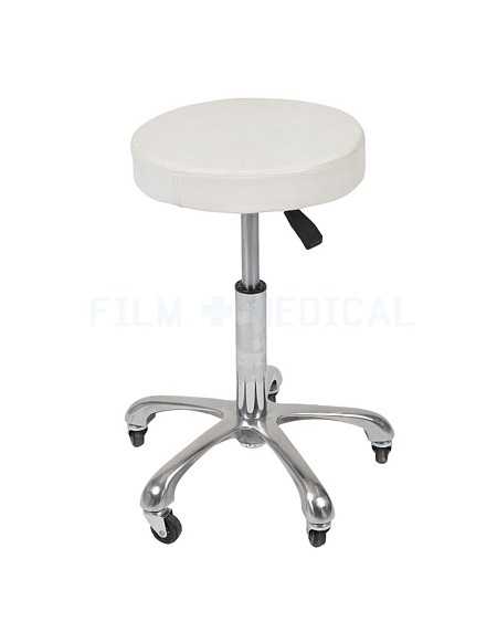 White Wheelie Stool